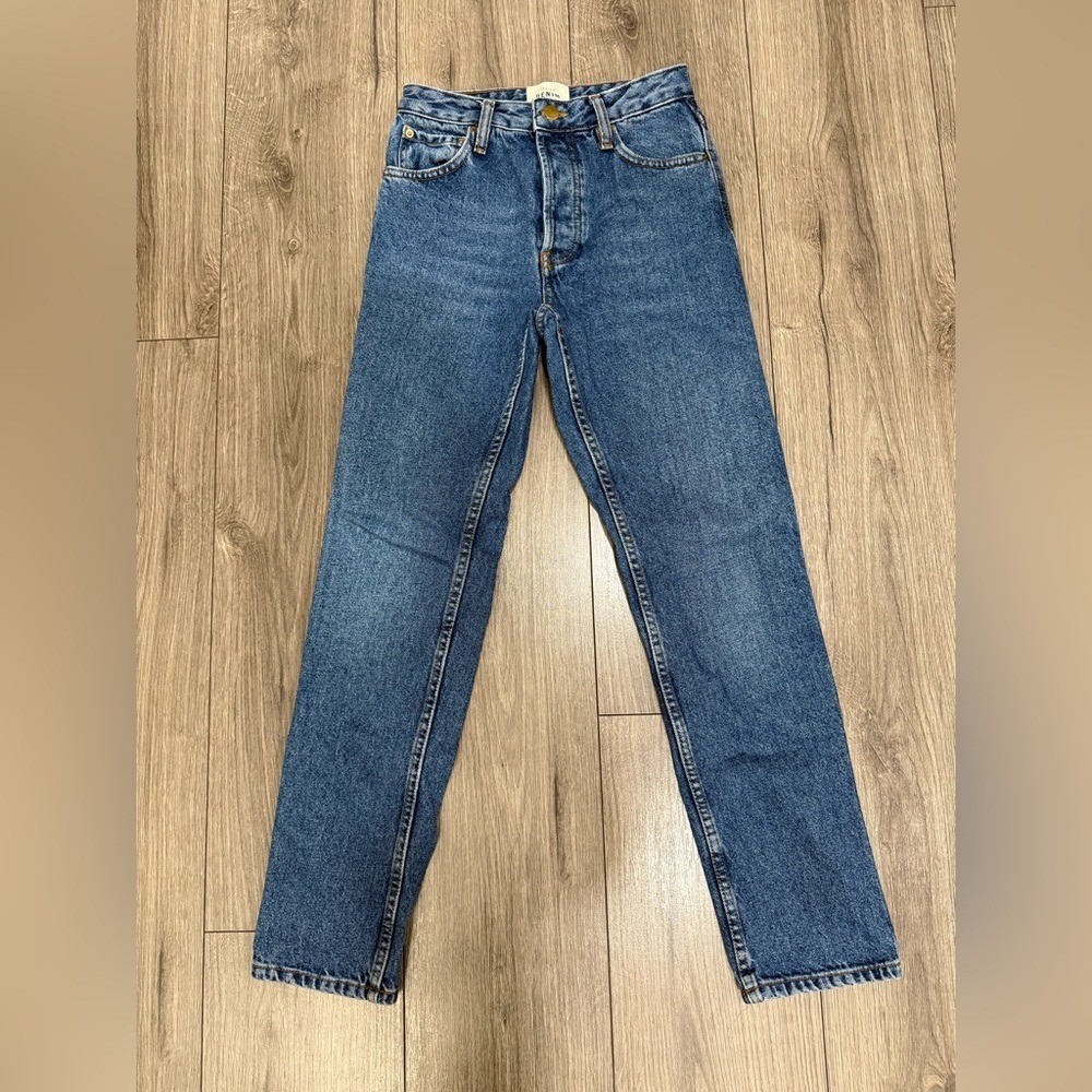 Sézane Women's Skinny Jeans in Medium Blue Denim